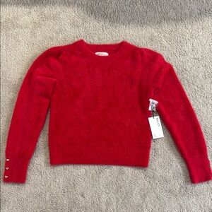 Bailey/44 from Revolve | Red Fuzzy Sweater | Size M | Button Detail Sleeves